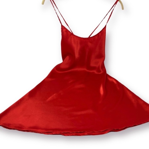 🛍️SALE🛍️ Satin Chemise Sexy Red Nightgown - Picture 4 of 5